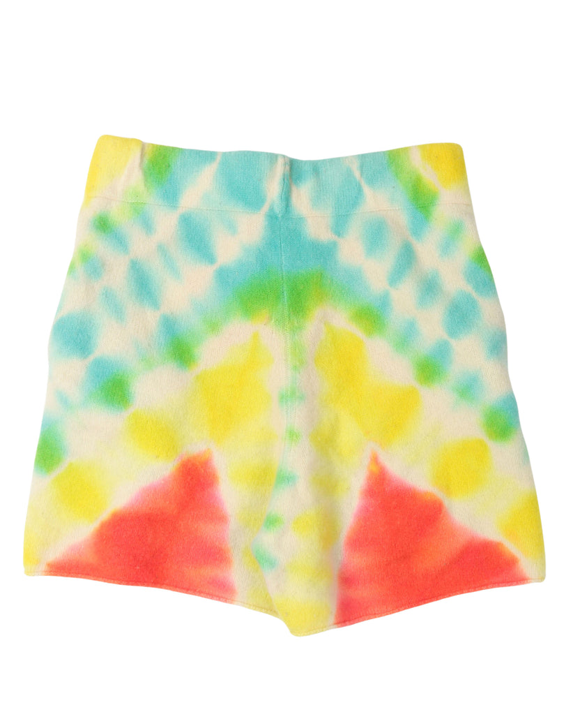 Burst Tie Dye Cashmere Shorts