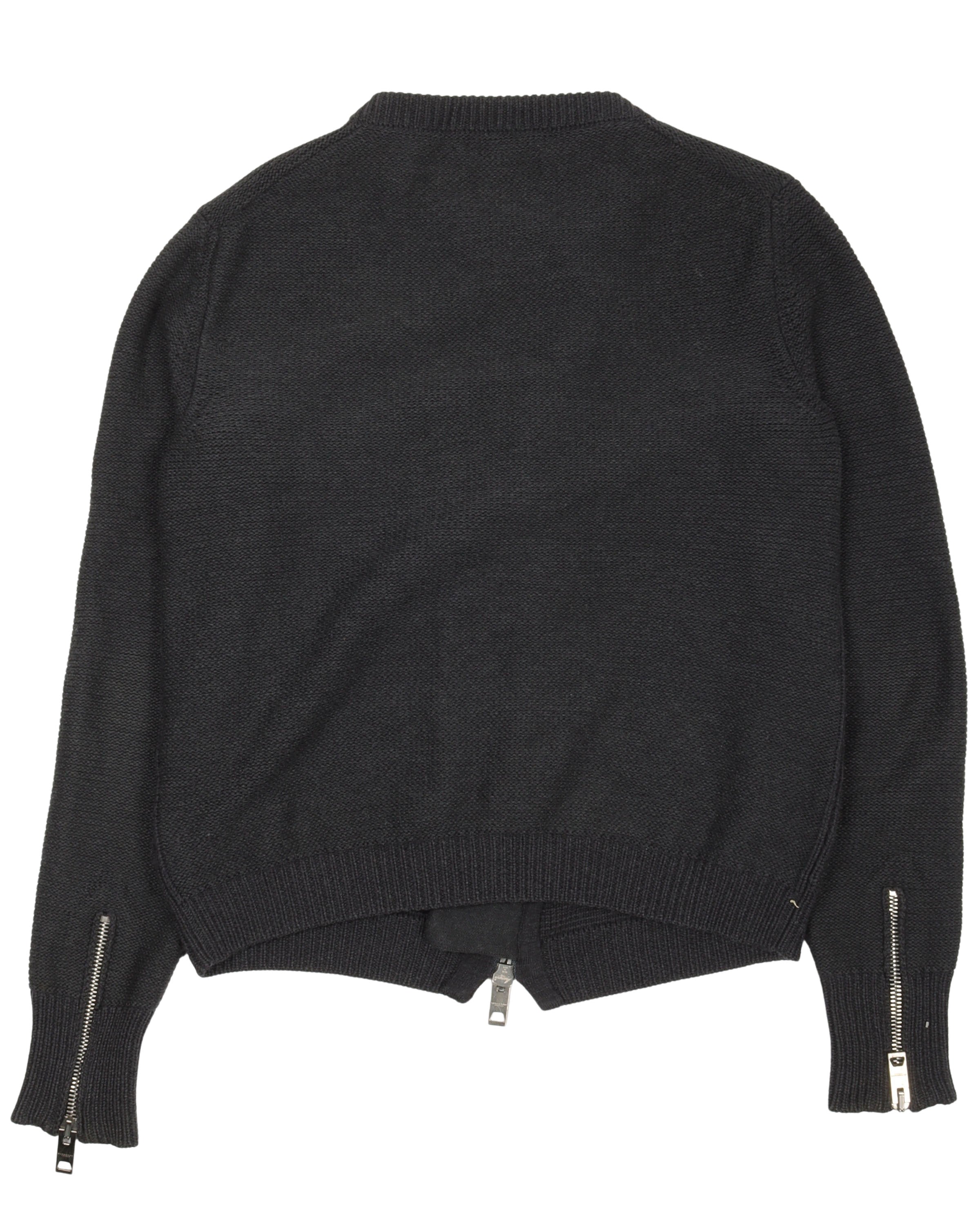 Zip Up Knit Sweater