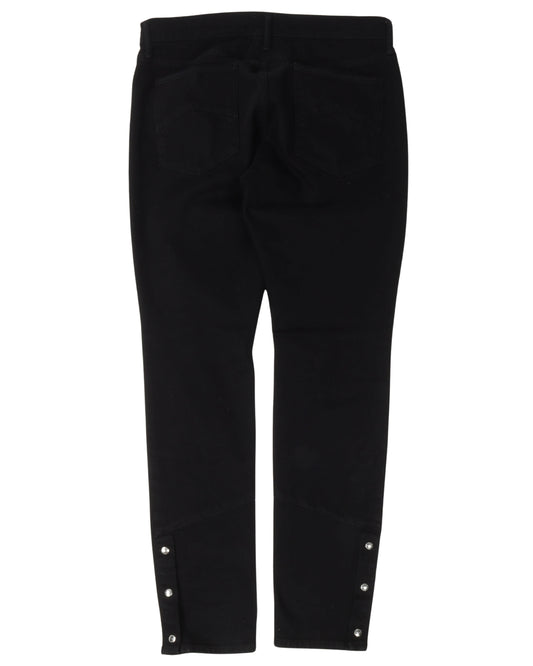 Snap Button Hem Jeans