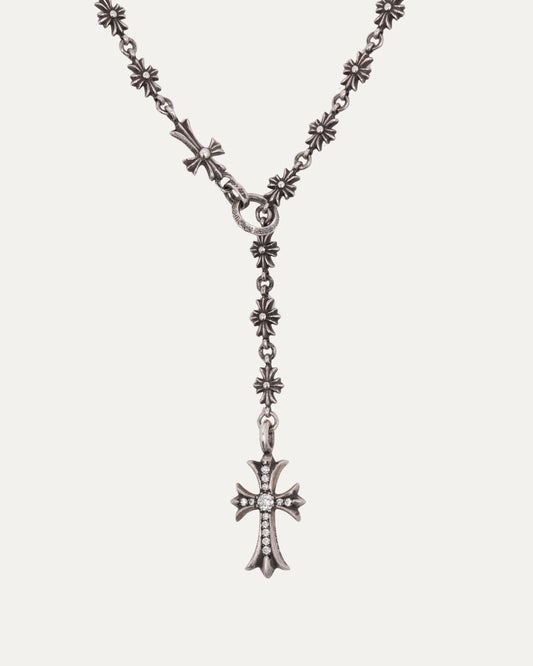 Diamond Tiny E Choke Chain Necklace