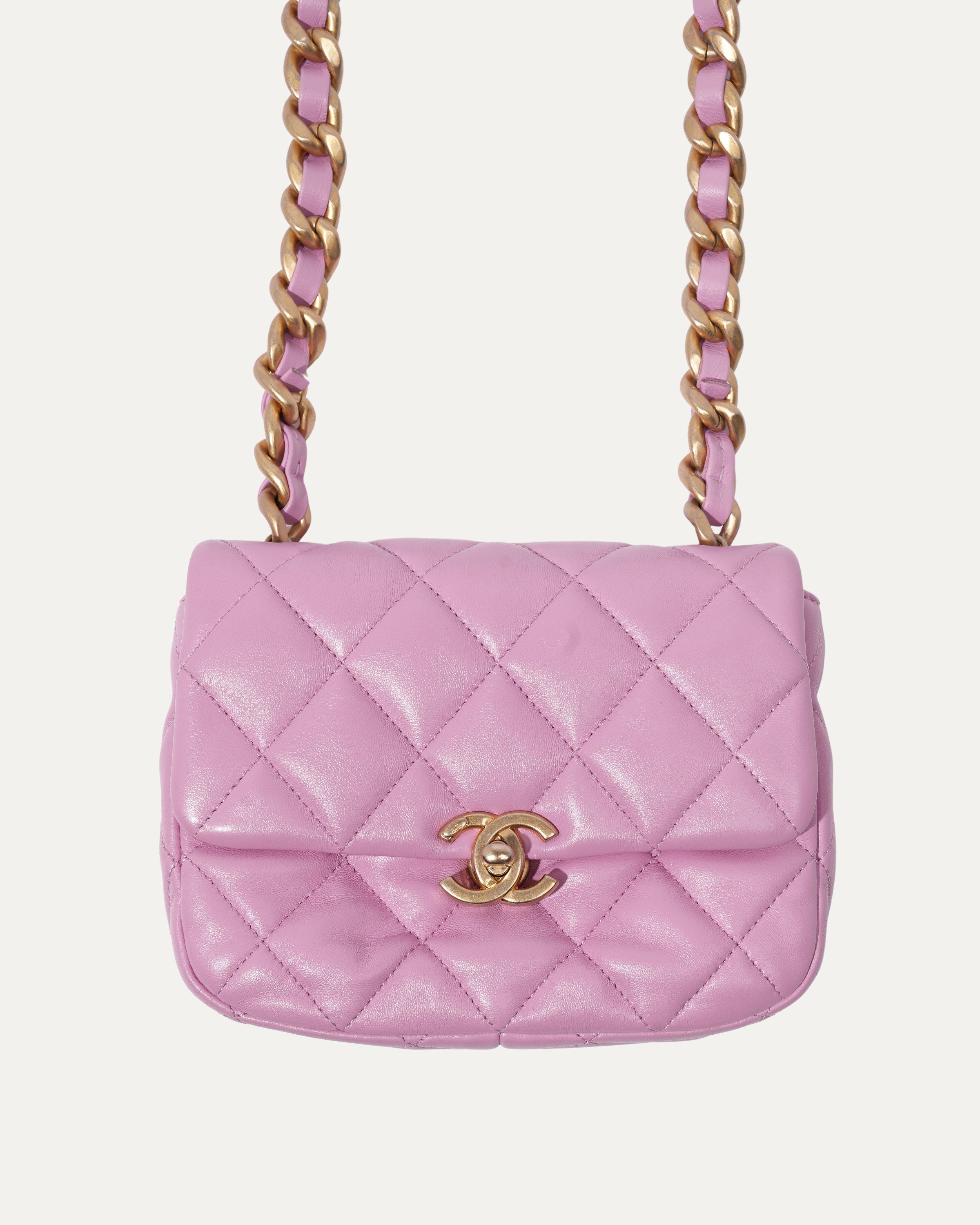 2022 Lacquered Candy Chain Mini Flap Bag