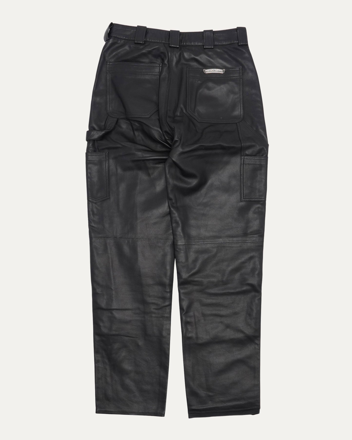 Fleur Knee Leather Carpenter Pants