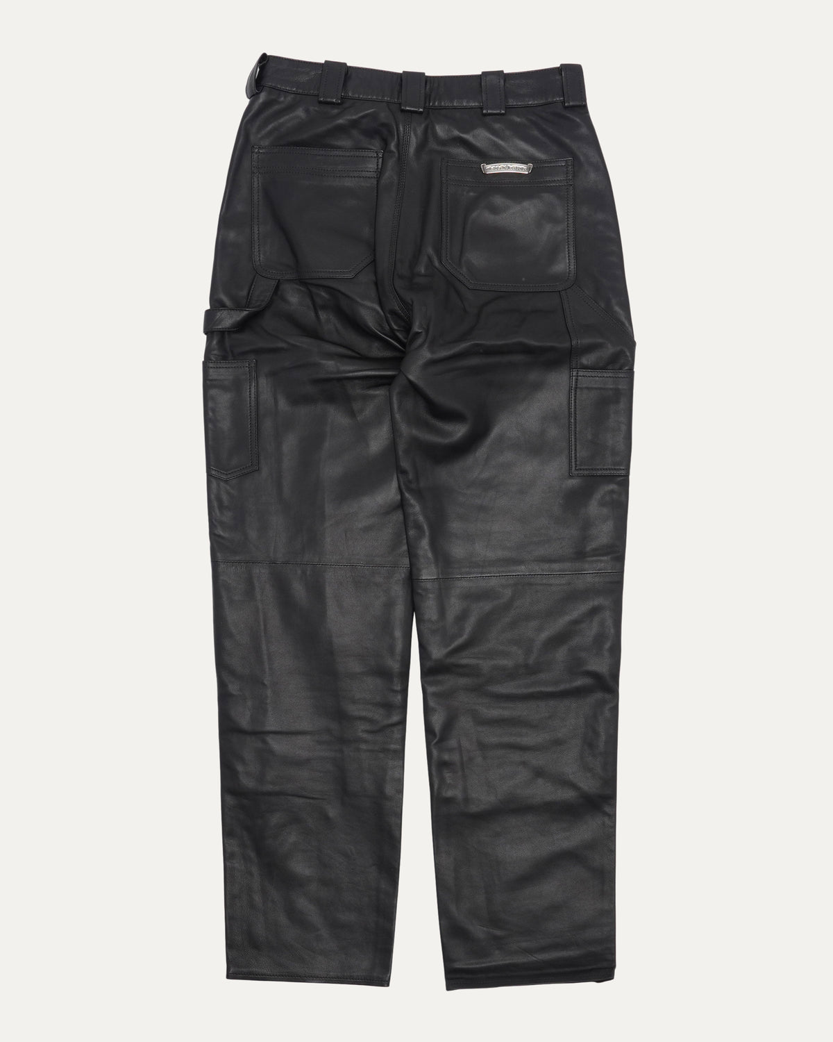 Fleur Knee Leather Carpenter Pants
