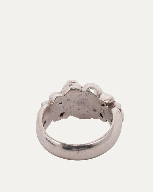 Heart Floral Cross Ring