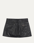 Cross Patch Leather Skirt