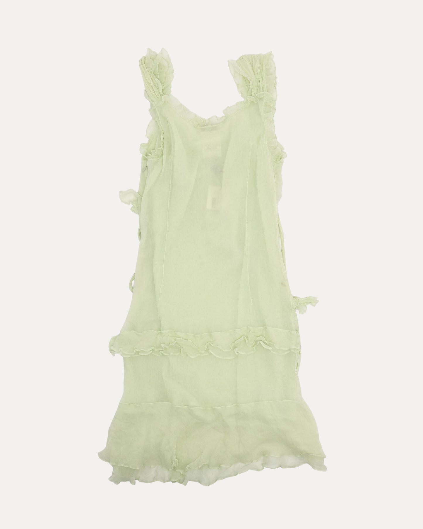 Sheer Ruffled Mini Dress