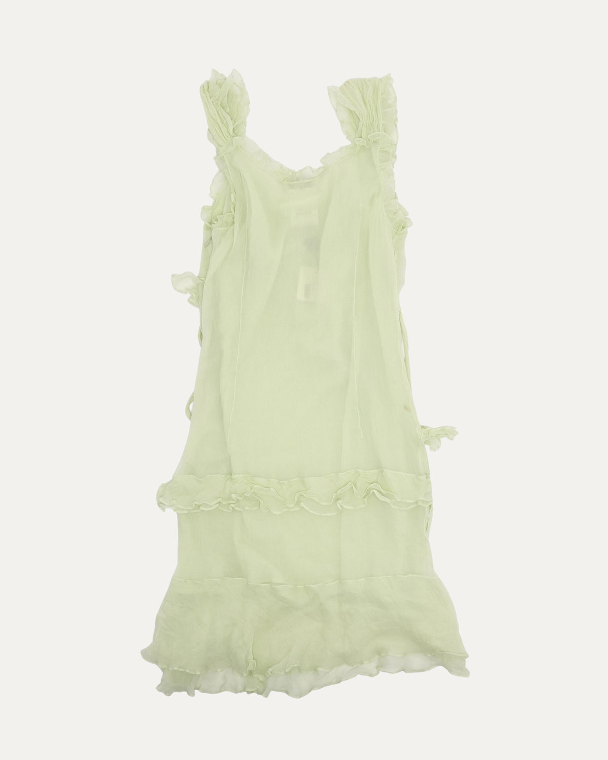 Sheer Ruffled Mini Dress