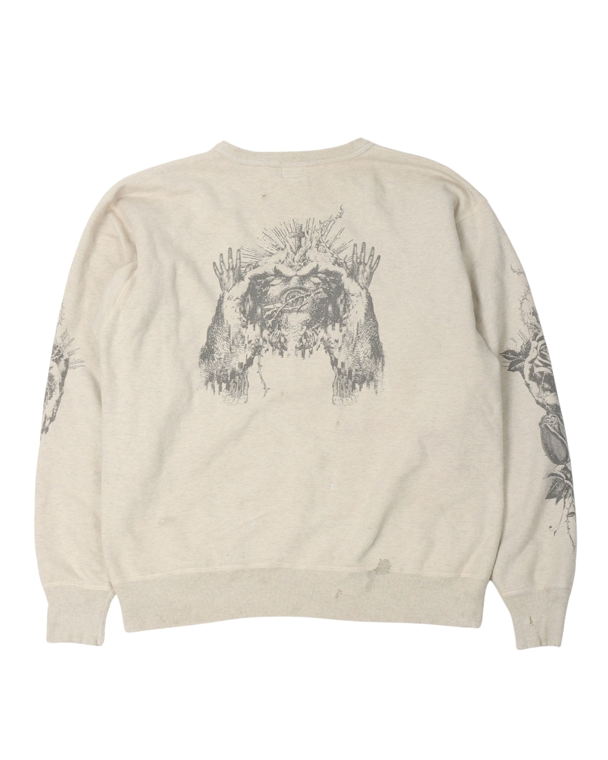 Distressed Jesus Crewneck