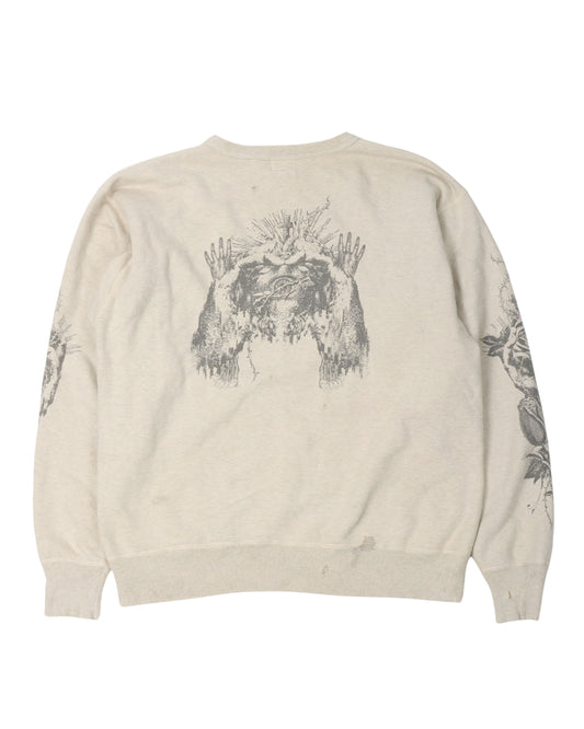 Distressed Jesus Crewneck