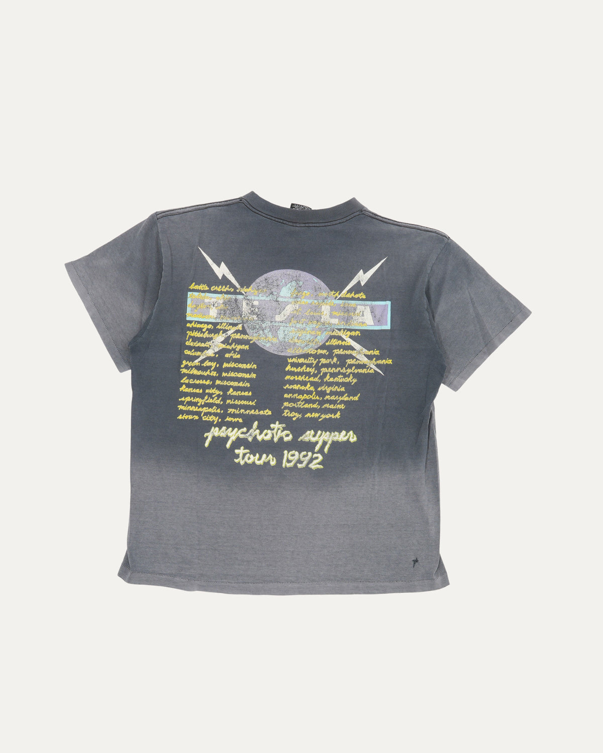 Tesla Pushead Psychotic Supper Tour 1992 T-Shirt