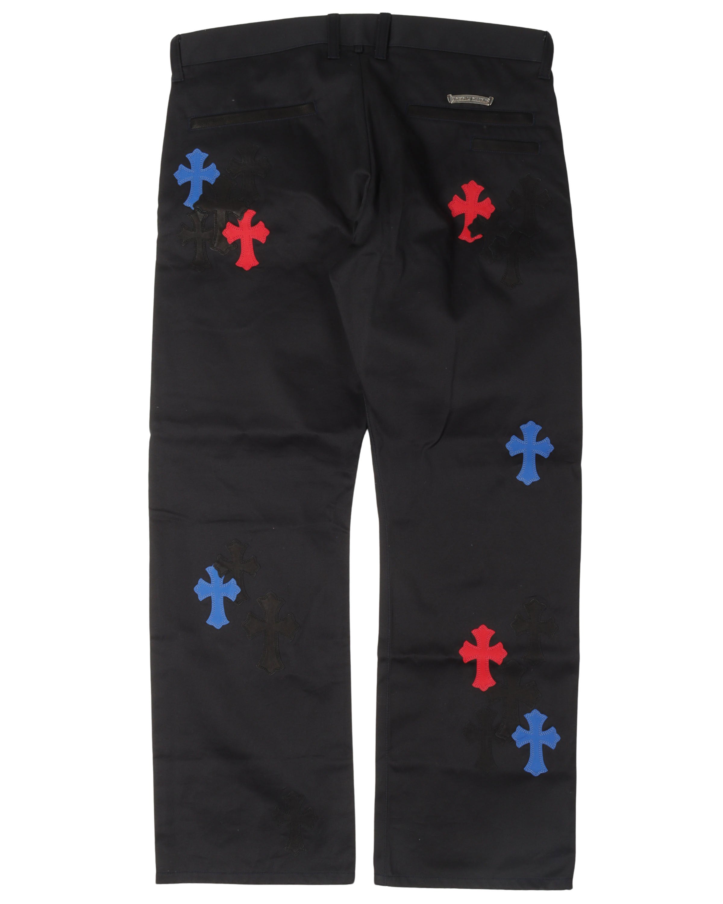 Multicolor Cross Patch Chino Pants