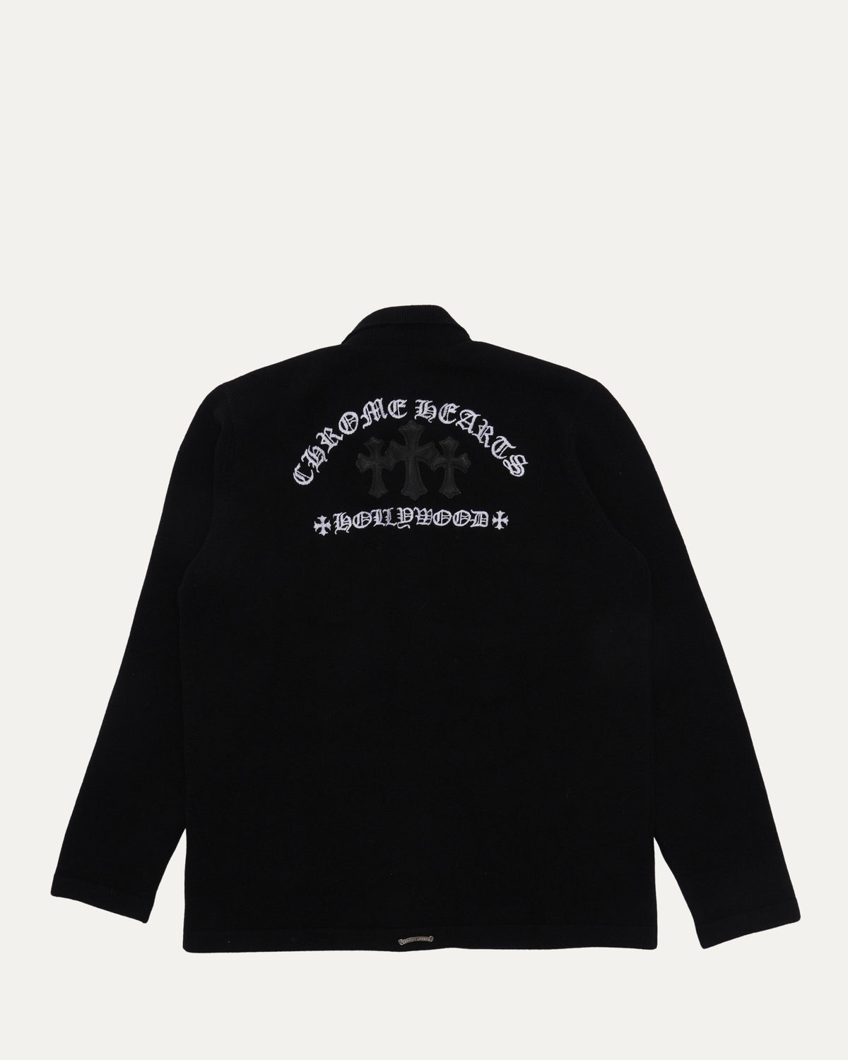 Cross Patch Cashmere Blend Knit Jacket