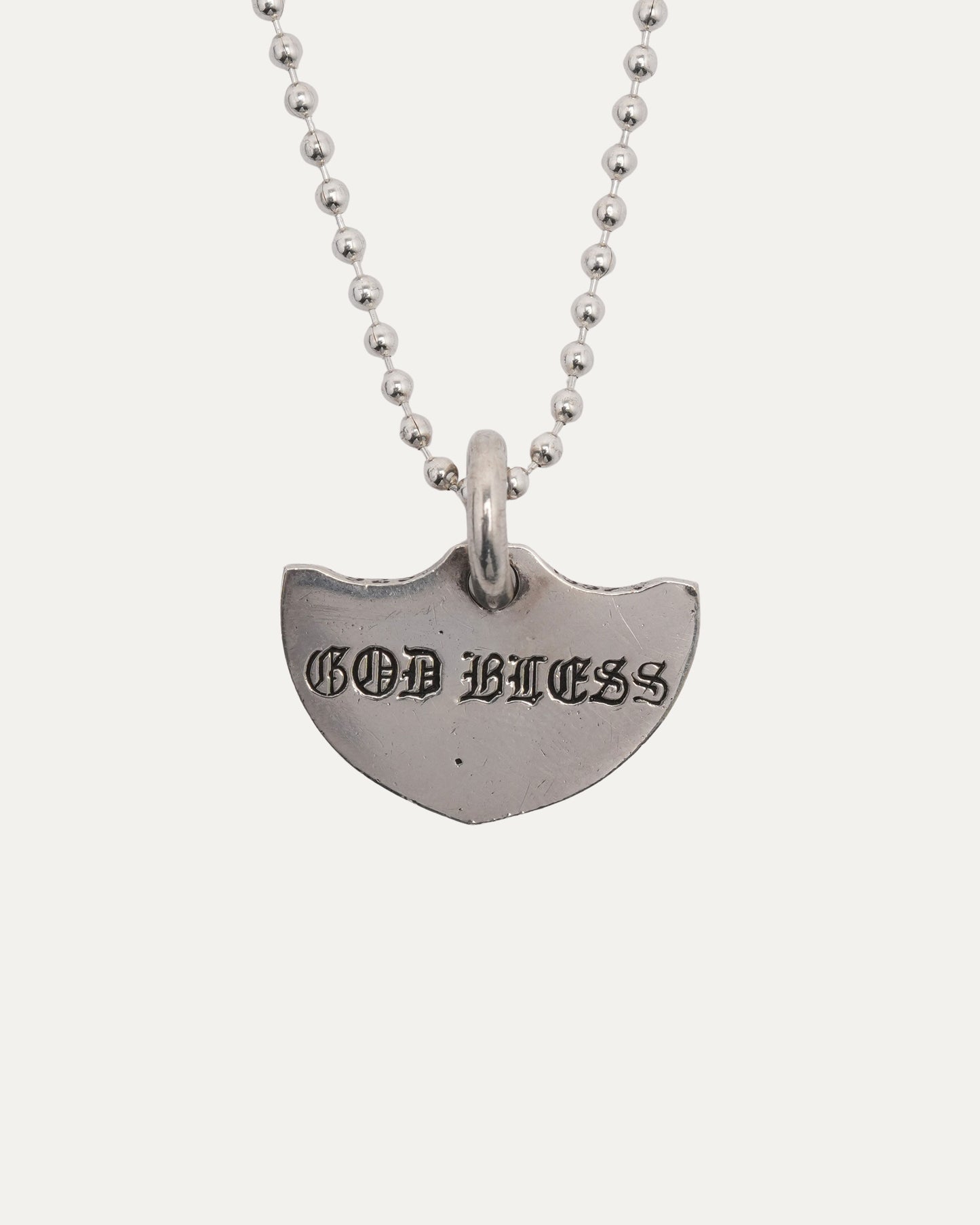 Shield Pendant with Ball Chain