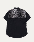 BLACK Faux Fur Trim Shirt