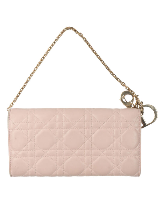 Lady Dior Leather Cannage Wallet
