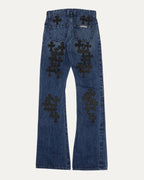 Turbo Diesel Cross Patch Flare Jeans