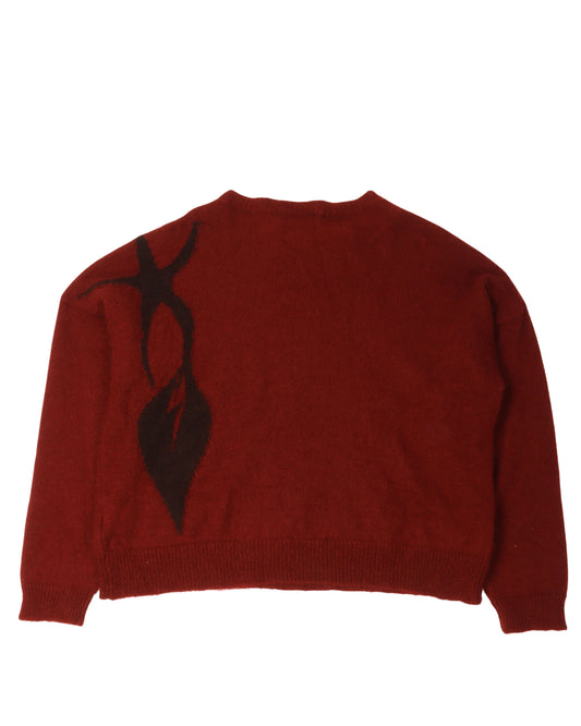 AW22 Intarsia-Knit Mohair Sweater