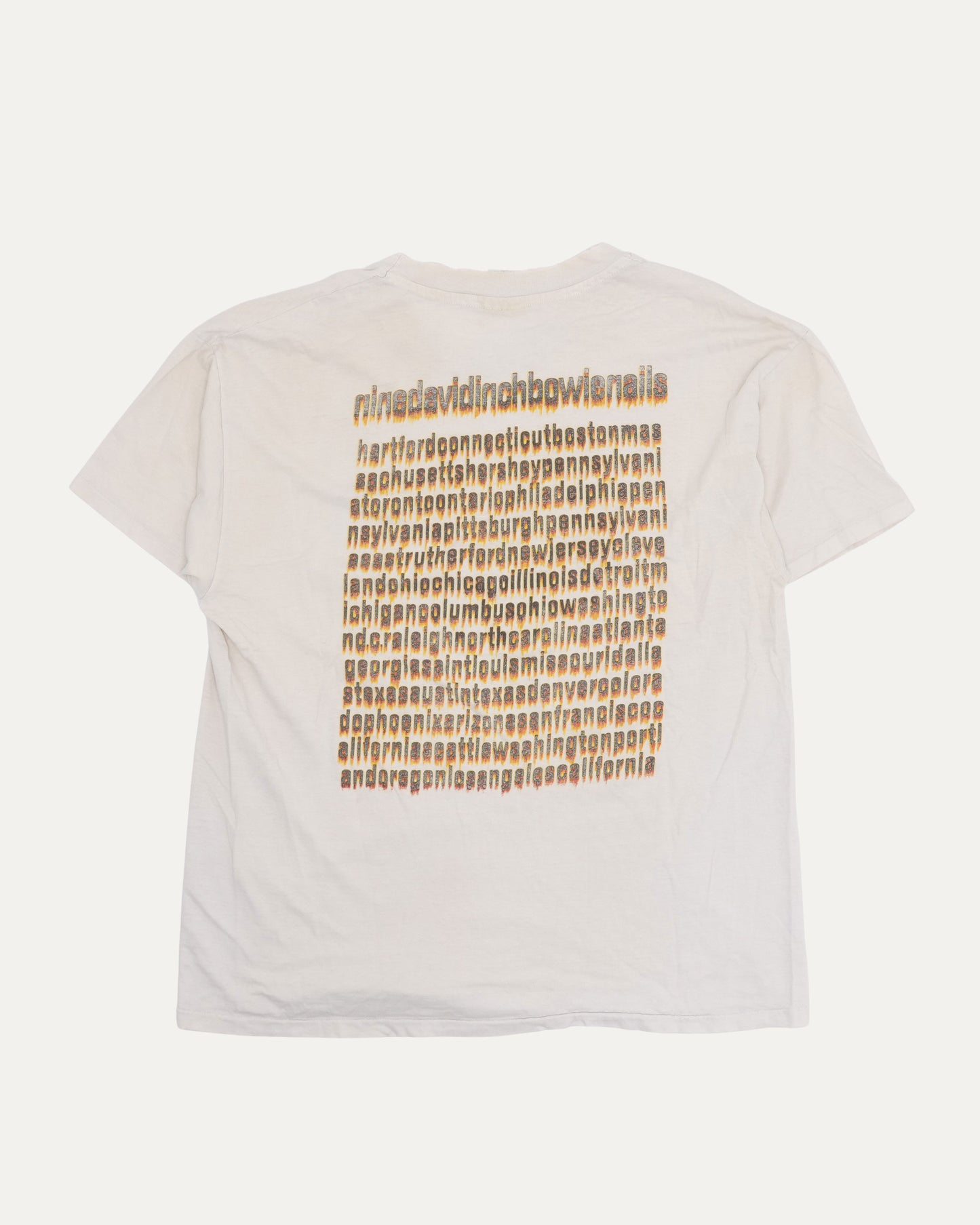 Nine Inch Nails David Bowie Outside Tour 1995 T-Shirt