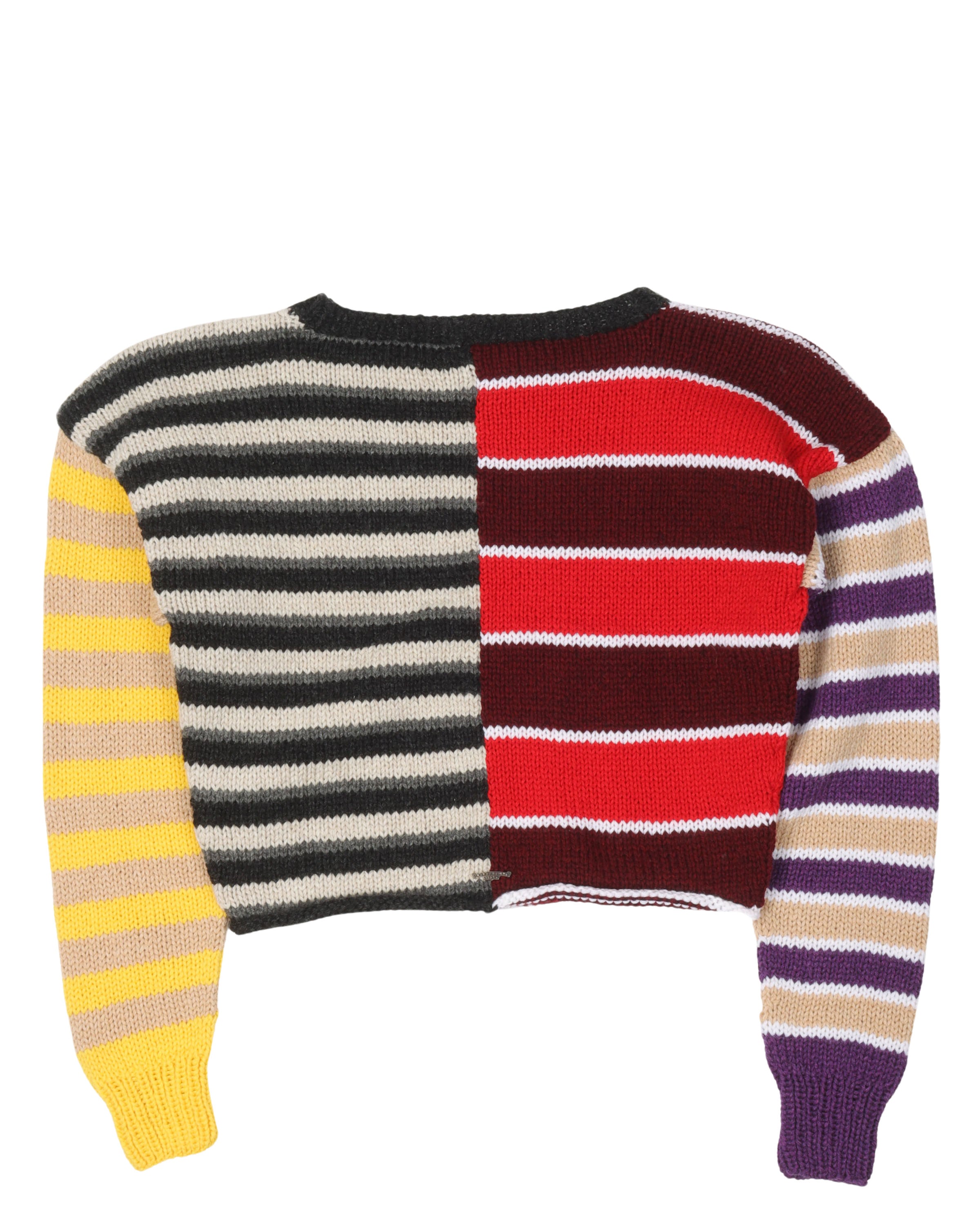 Cashmere Cross Patch Cropped Sweater