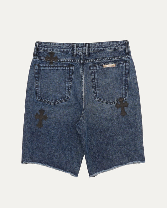 Turbo Diesel Cross Patch Jean Shorts