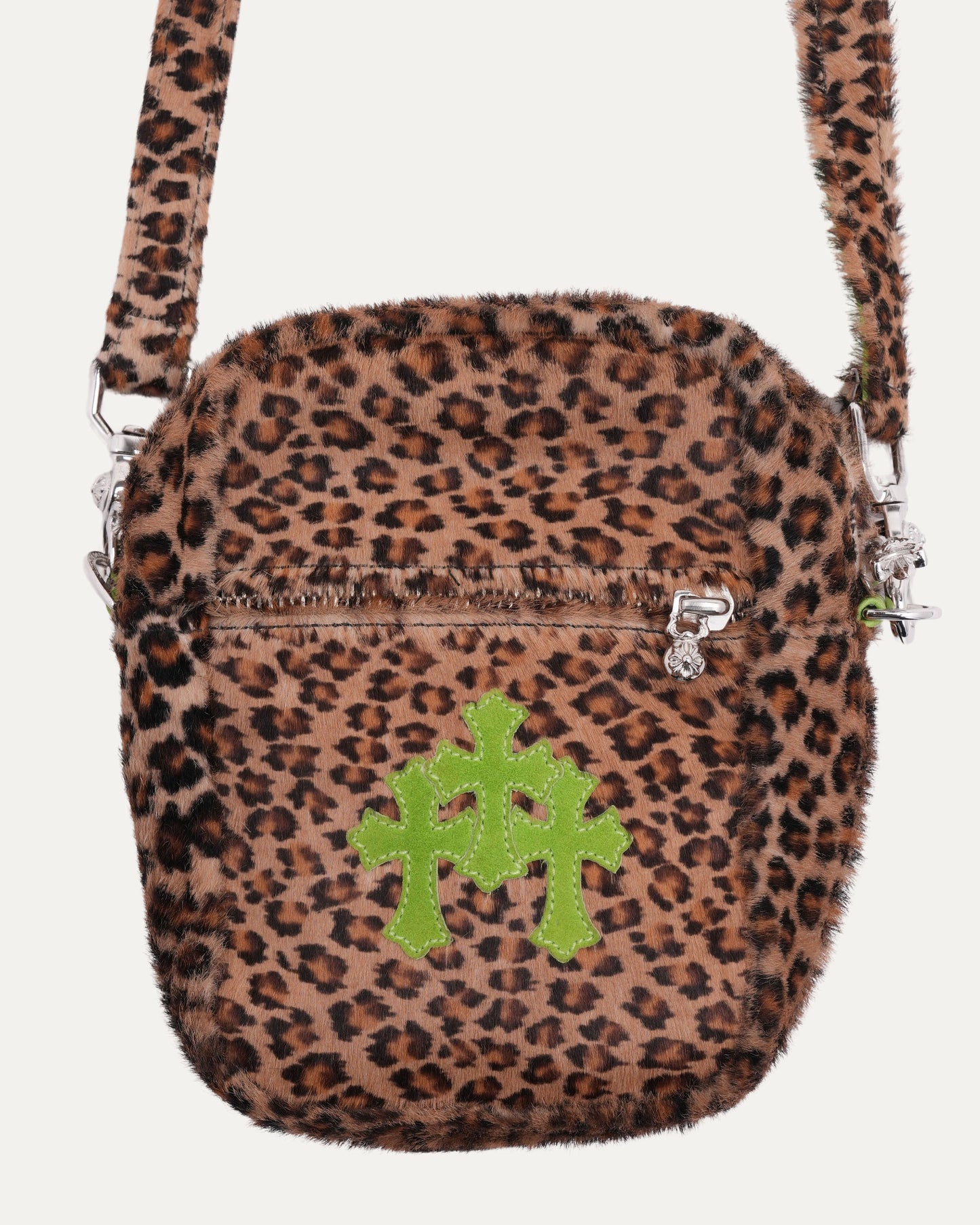 Cemetery Cross Patch Leopard Cross Body Taka Bag