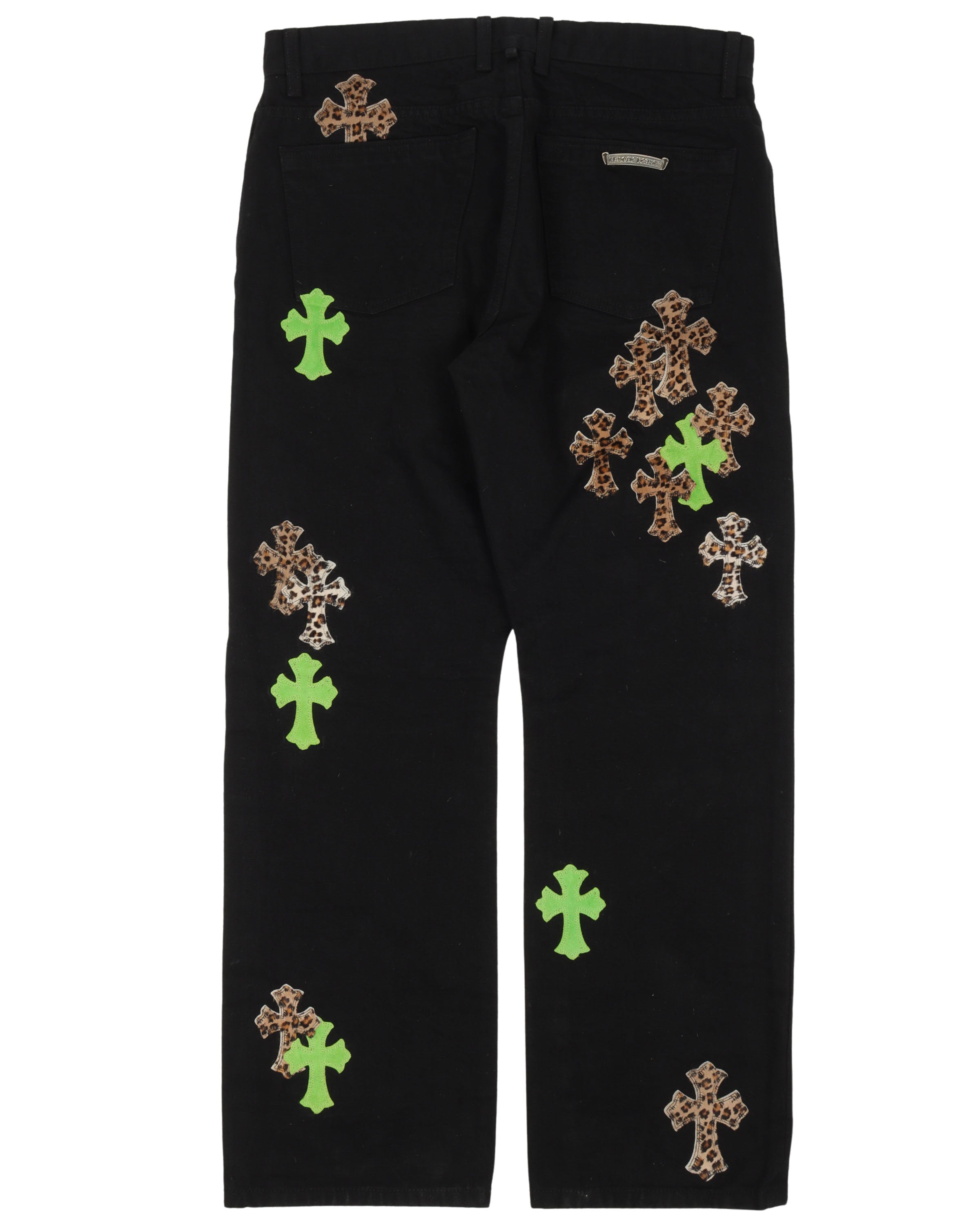 Cheetah Cross Patch Jeans w/ 35 Cross Patches
