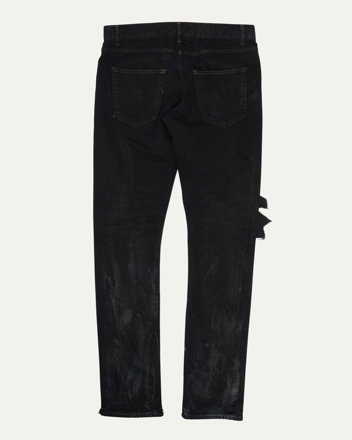 Oil Stain Distressed D02 Jeans