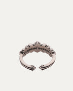 Mini Double Floral Cross Ring