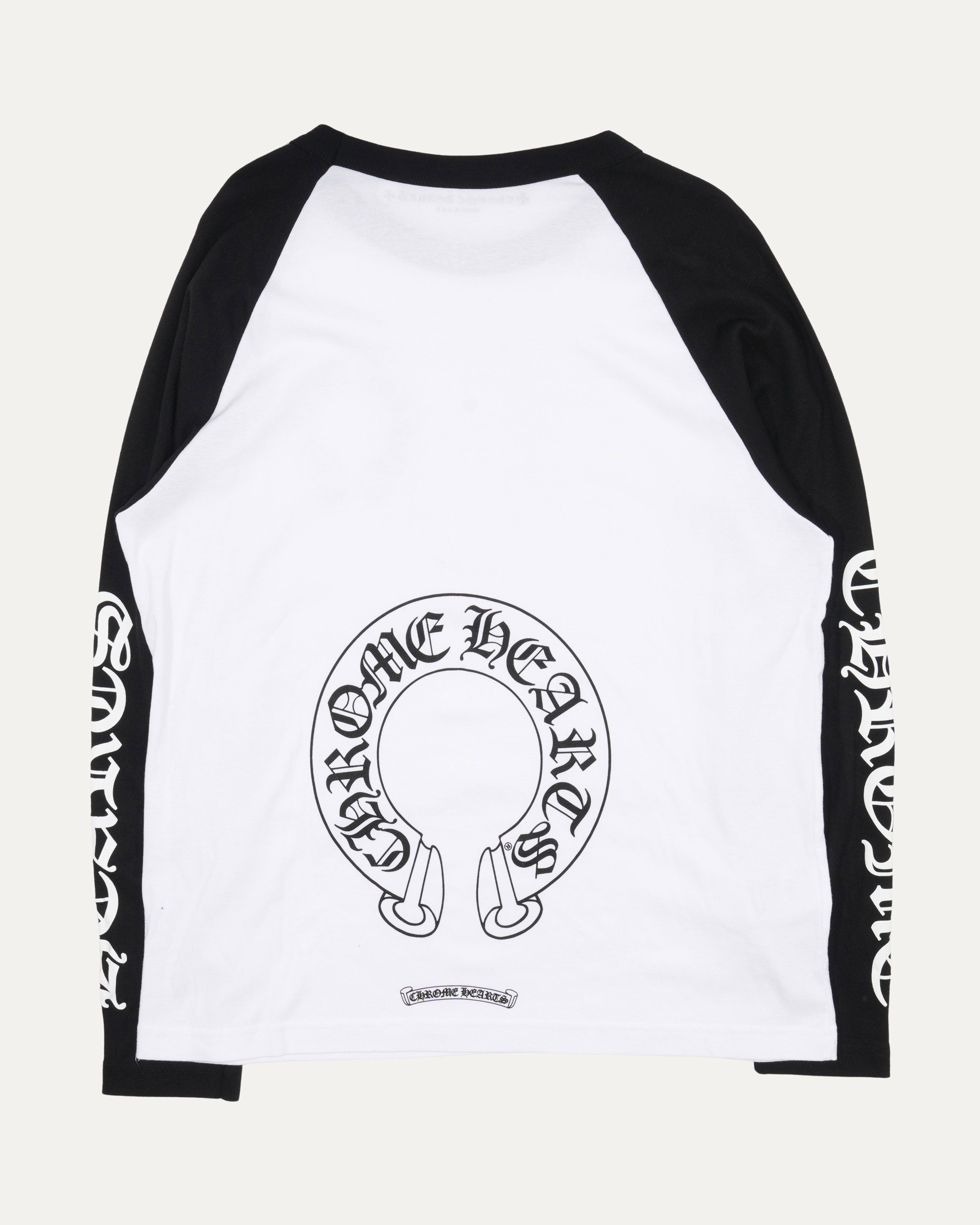 Horseshoe Neck Logo Raglan T-Shirt