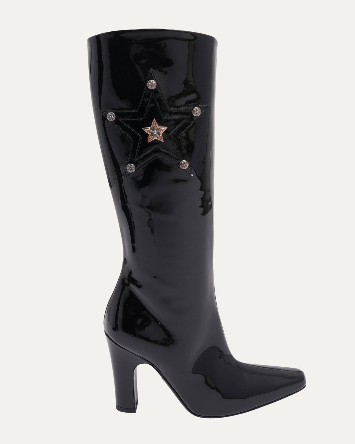 Patent Leather Star Embellished Sugar Jones Boots