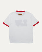Intarsia Graphic Ringer Knit T-Shirt