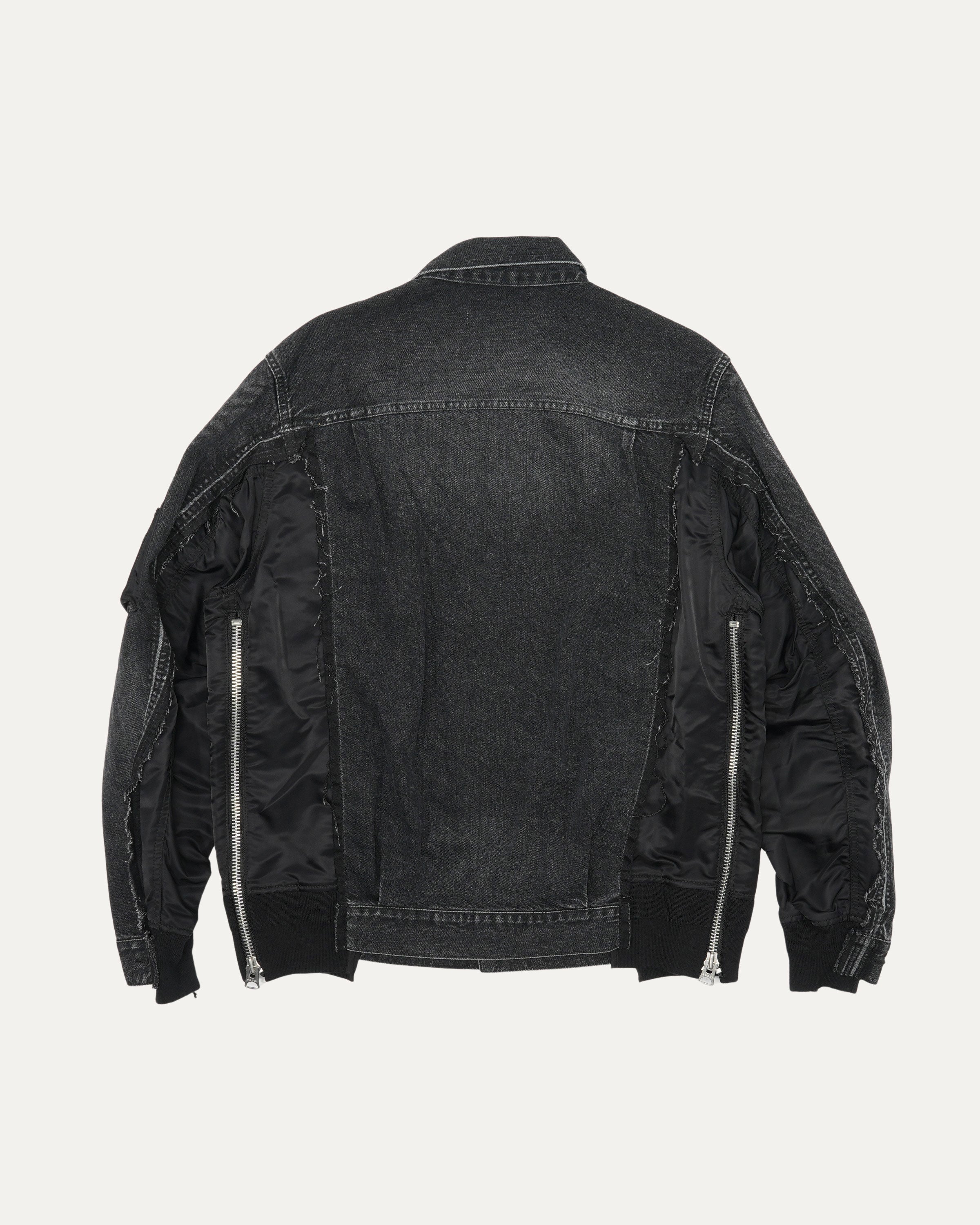 Denim and Nylon Twill Jacket