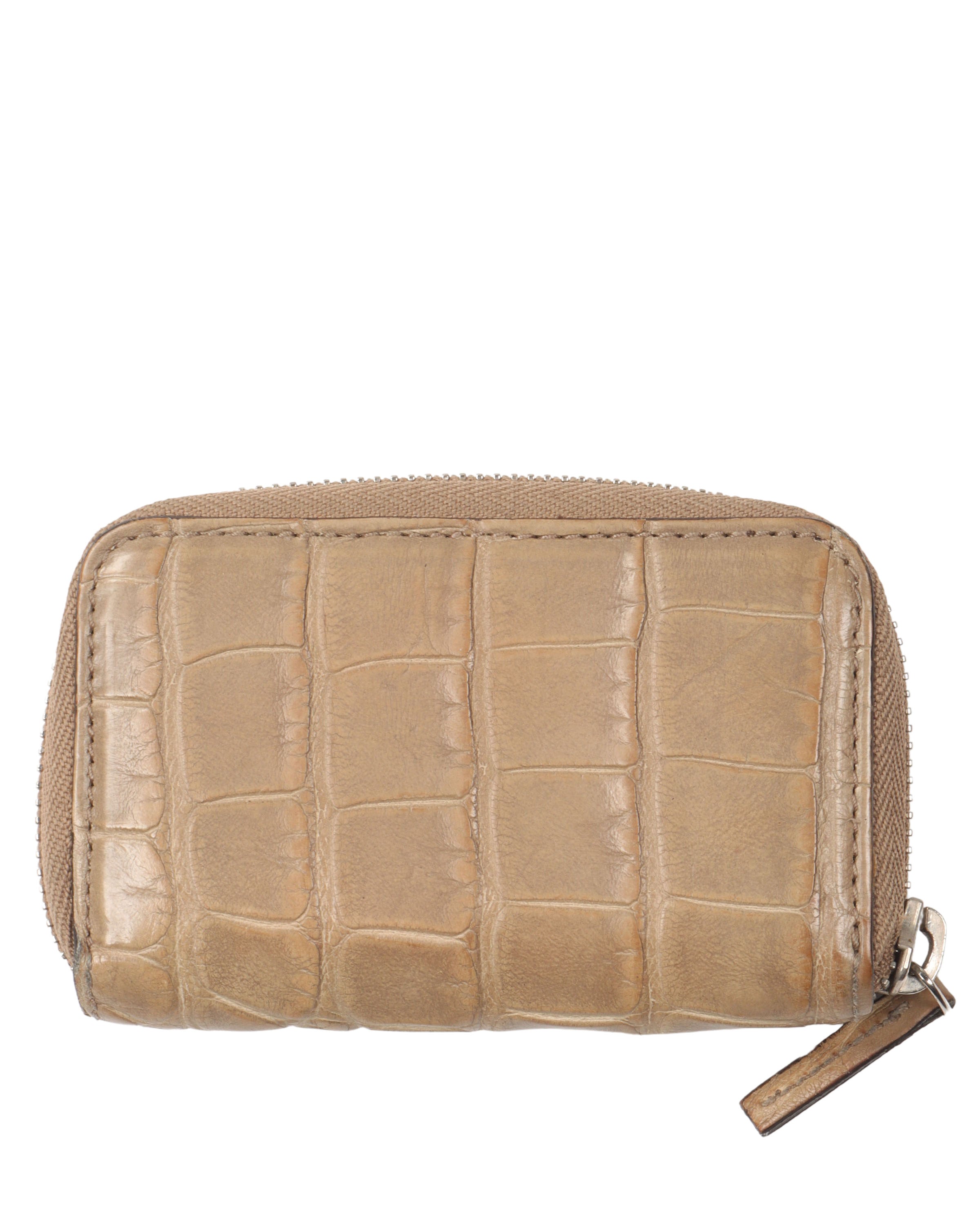 Crocodile Leather Coin Pouch