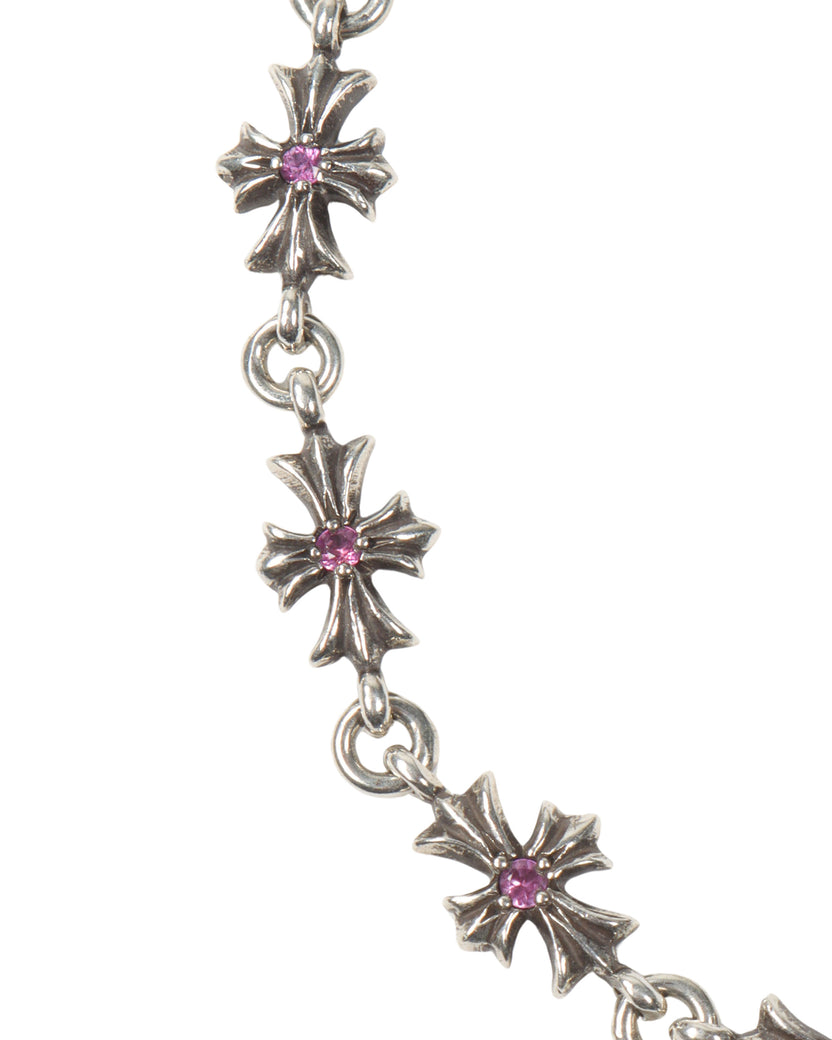 Pink Sapphire Tiny E Bracelet