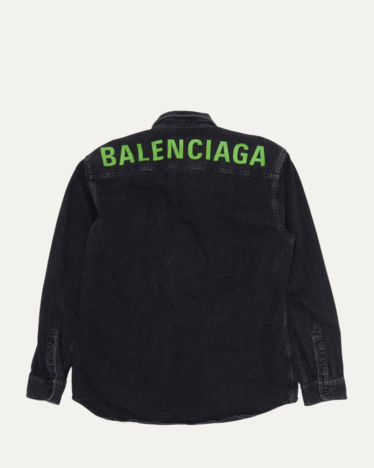 Back Logo Denim Shirt