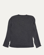 Tonal Cross Henley Long Sleeve T-Shirt
