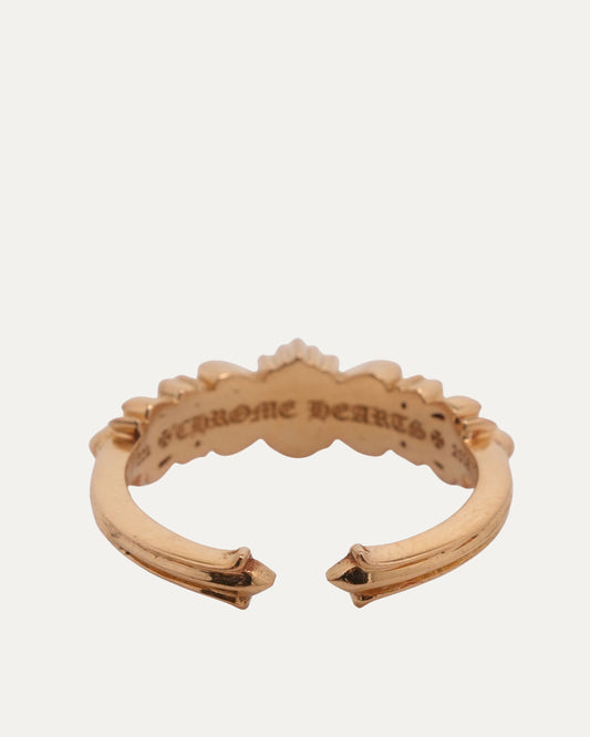 Gold Mini Double Floral Ring