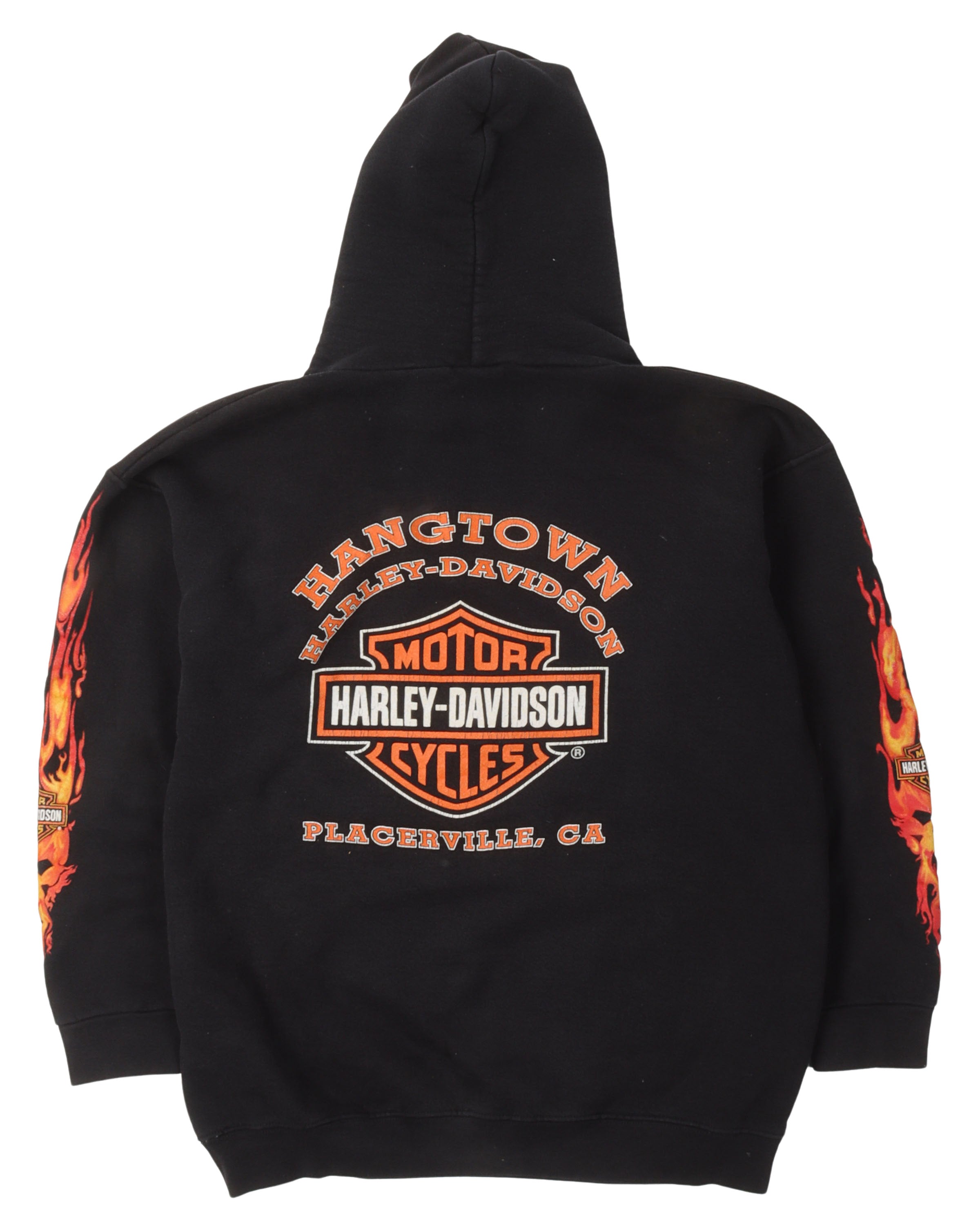 Harley Davidson Hangtown Flame Logo Hoodie