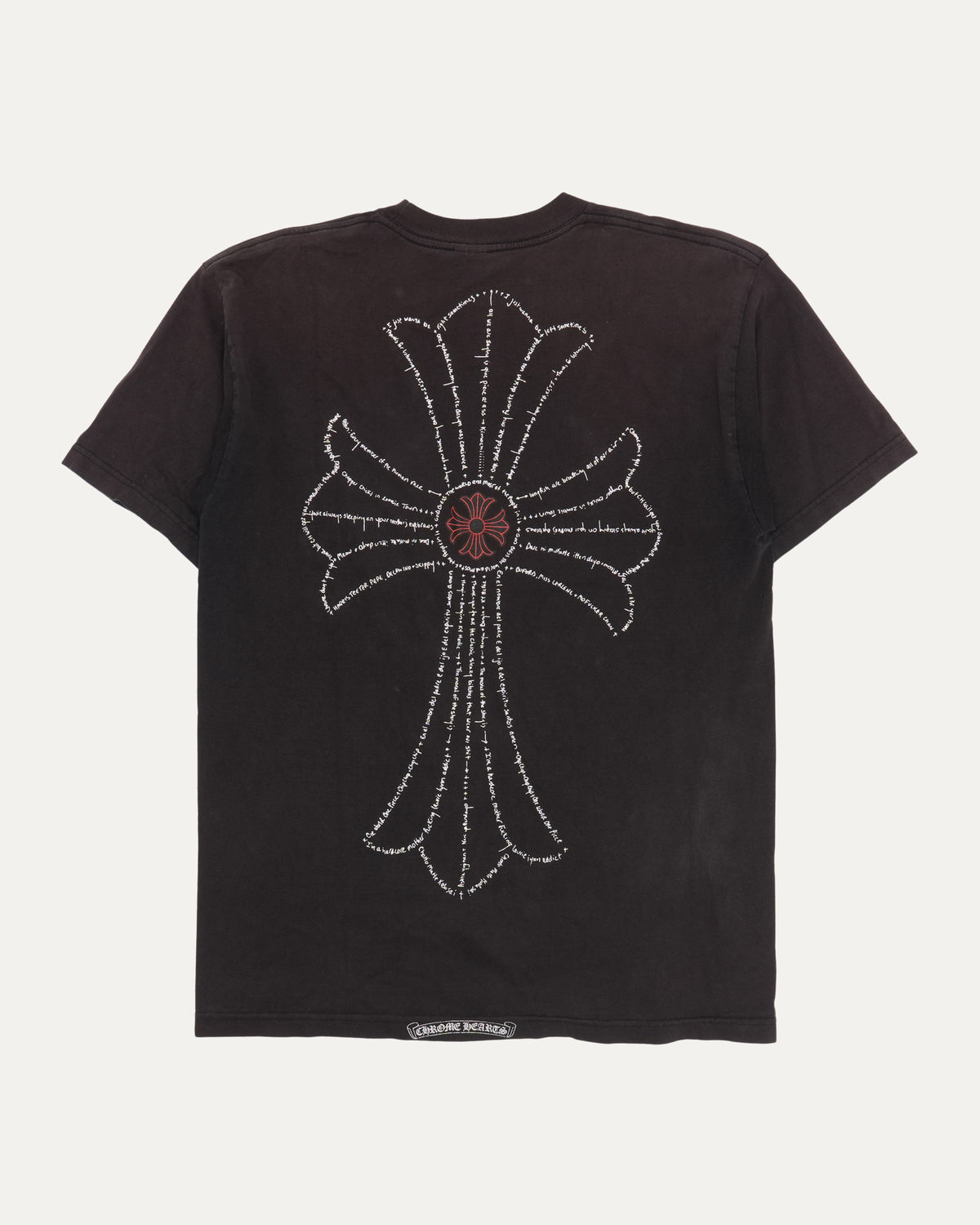 Vintage Multi Dagger Poem Cross Pocket T-Shirt