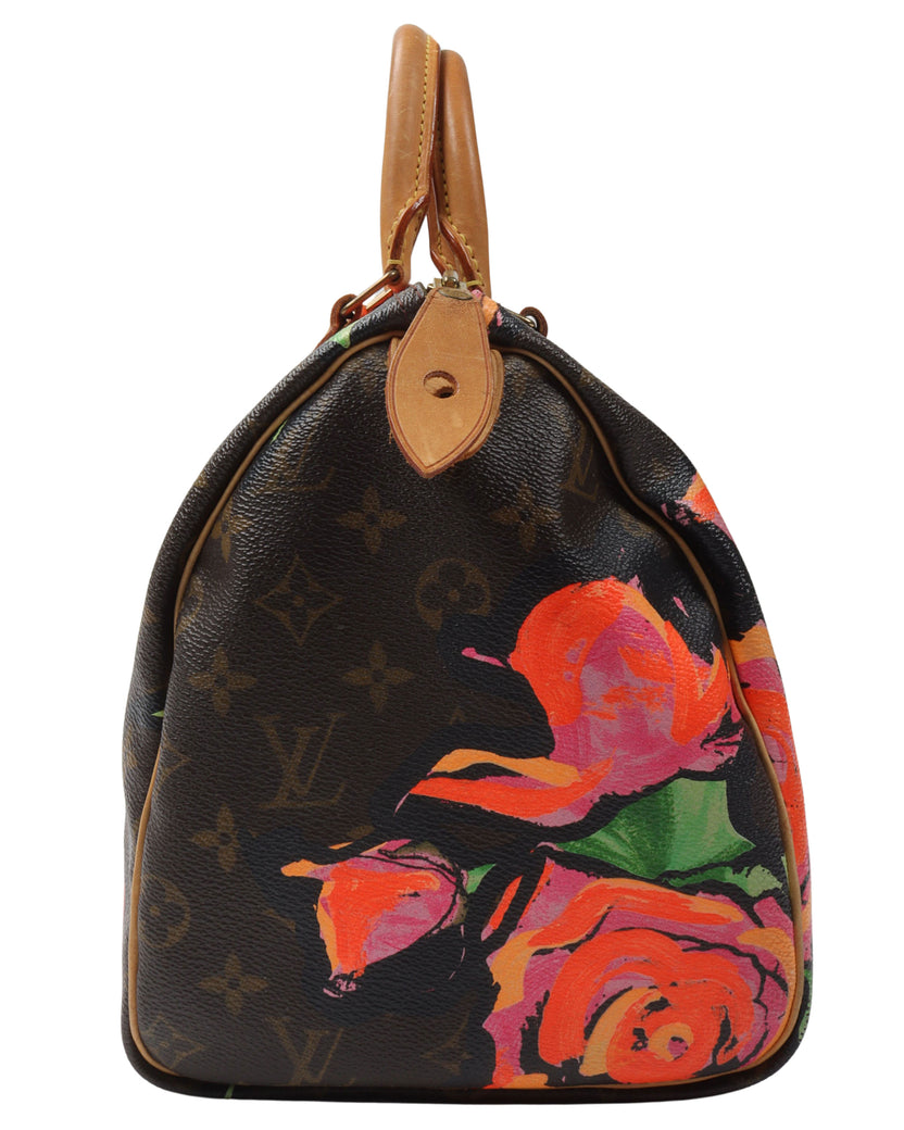 Stephen Sprouse Multicolor Monogram Roses Speedy 30