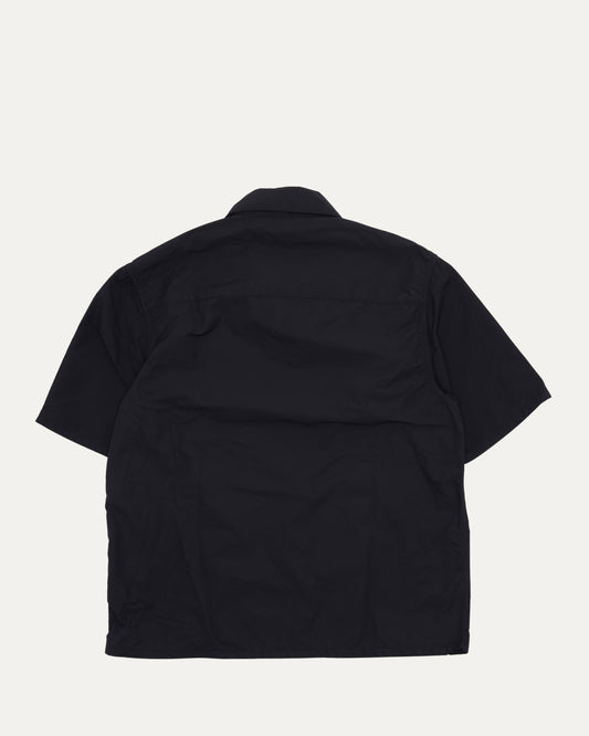 Nylon and Leather Sedated Zipper Shirt