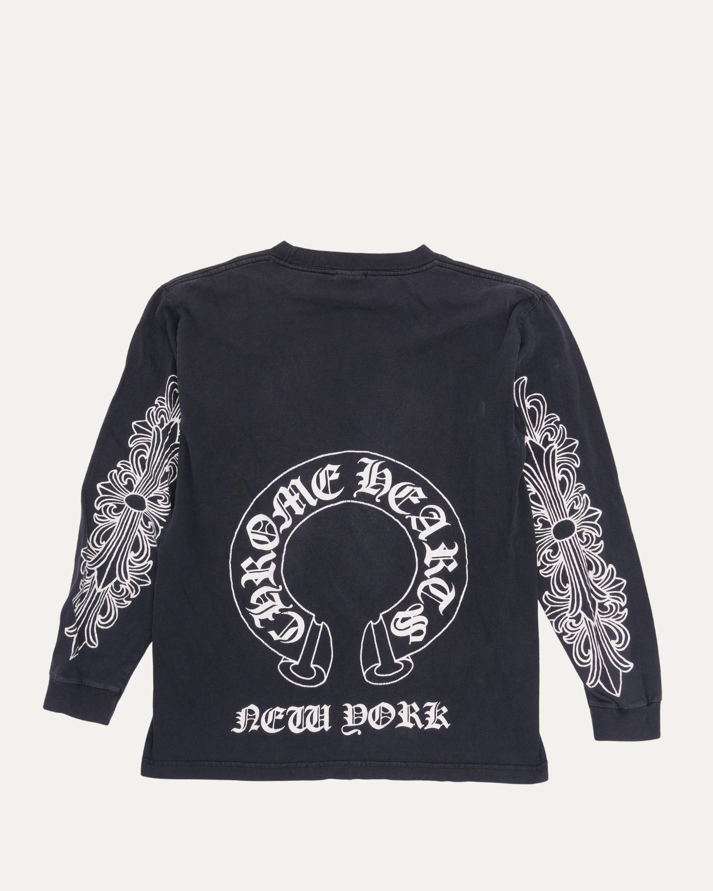 NYC Horseshoe Logo Long Sleeve Pocket T-Shirt