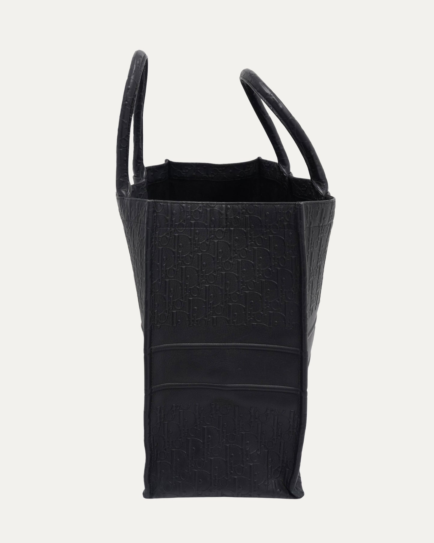 Embossed Leather Book Tote