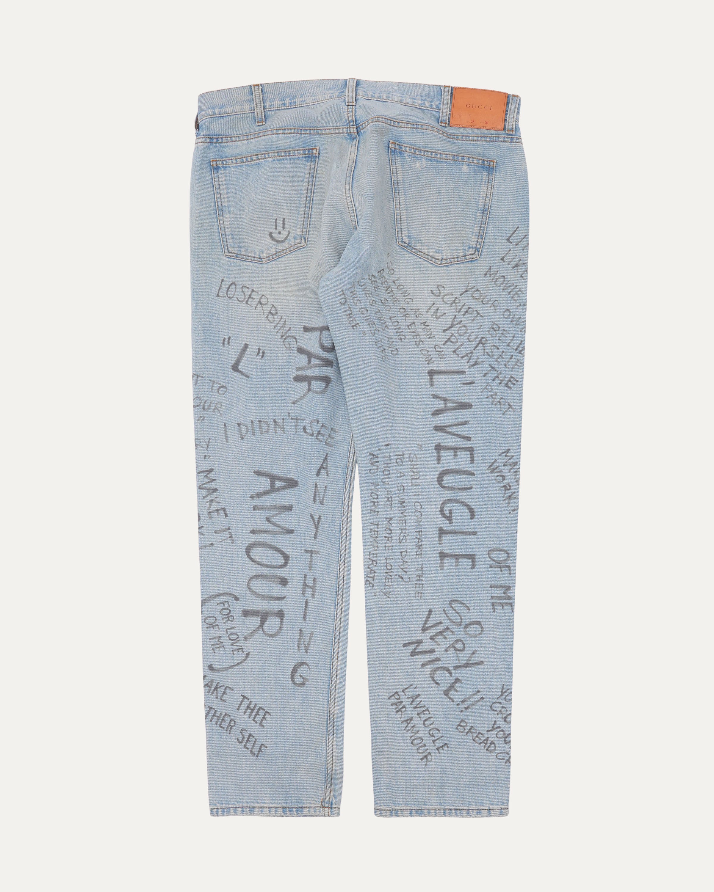 Studded Scribble Jeans