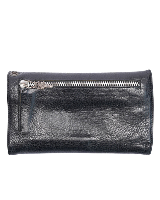 Leather Cross Ball Snap Wallet