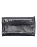 Leather Cross Ball Snap Wallet