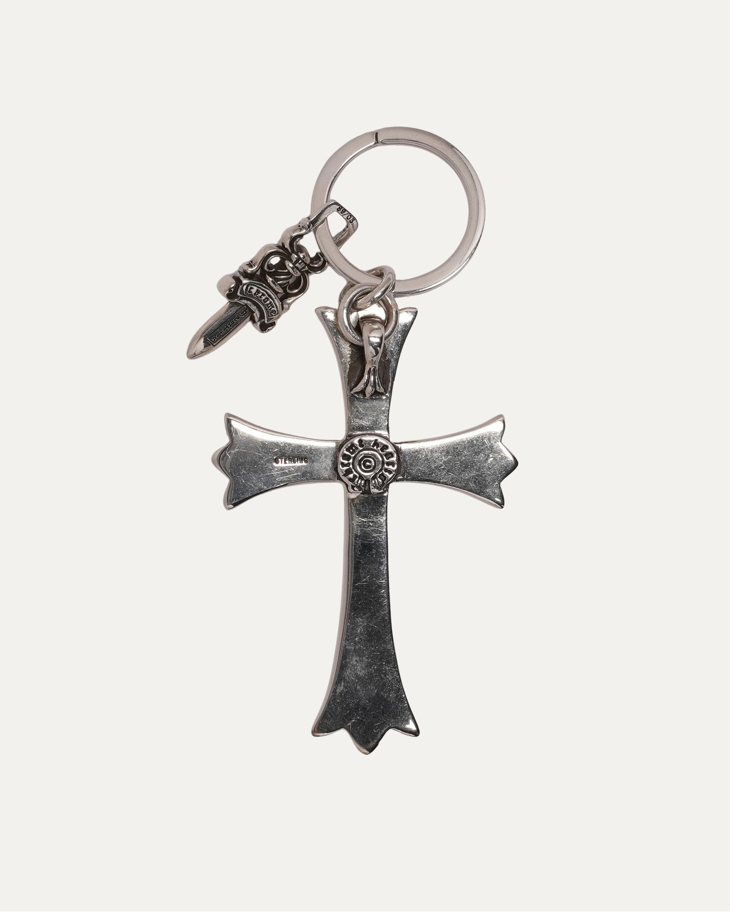 Large Cross and Dagger Keychain