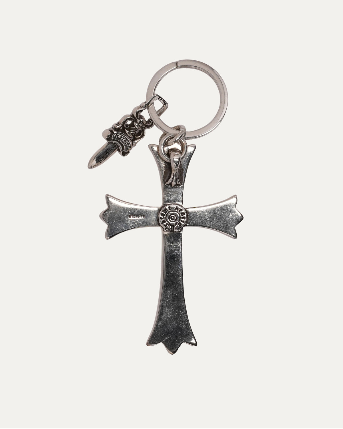 Large Cross and Dagger Keychain