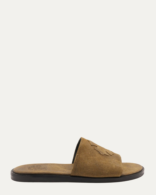 Cross Patch Leather Sandals