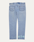 Levi's 501 Fuck You Cross Patch Jeans
